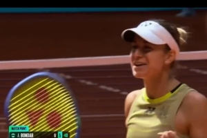 首胜世界前10！邦达尔2-0斯维托丽娜，晋级WTA1000马德里站第三轮